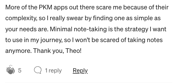 Comment from community